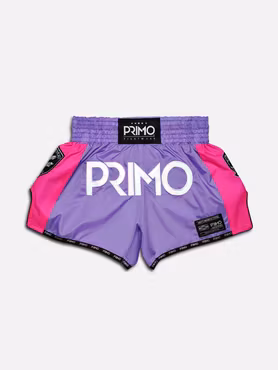 PRIMO: MUAY THAI SHORTS SUPER NYLON - PURPLE RAIN