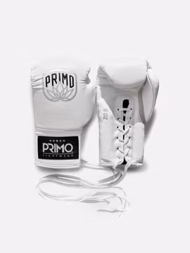 PRIMO: PRO BOXING GLOVES LACE-UP - WHITE