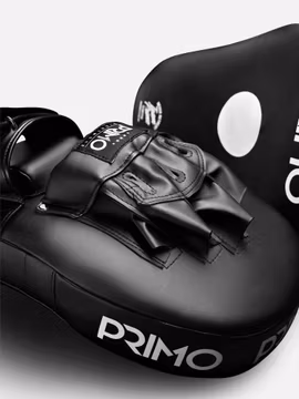 PRIMO: HYBRID KICK MITTS LEATHER - BLACK