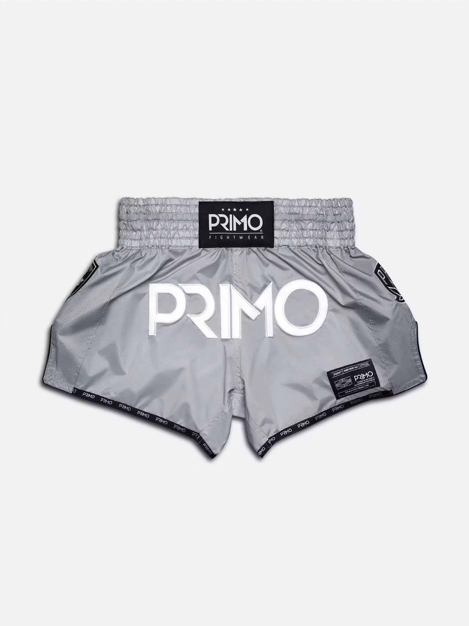 PRIMO: MUAY THAI SHORTS SUPER NYLON - HAMMERHEAD GREY