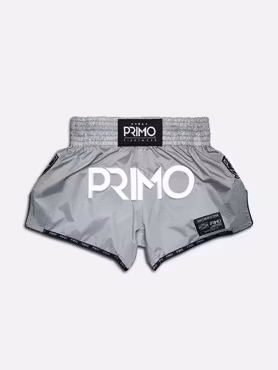 PRIMO: MUAY THAI SHORTS SUPER NYLON - HAMMERHEAD GREY