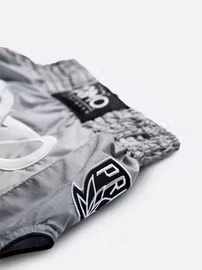 PRIMO: MUAY THAI SHORTS SUPER NYLON - HAMMERHEAD GREY