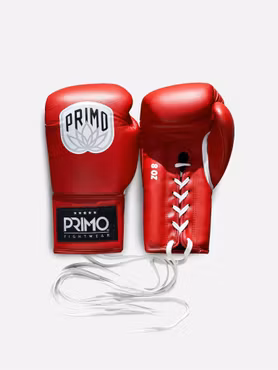 PRIMO: PRO BOXING GLOVES LACE-UP - WHITE