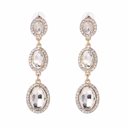 Danie Crystal Gold Earrings