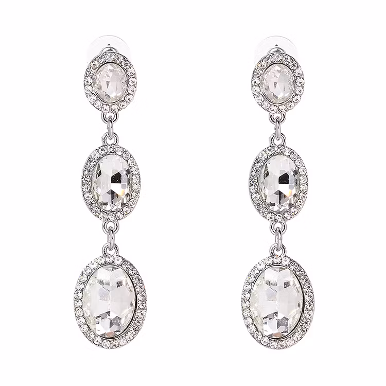 Danie Crystal Silver Earrings