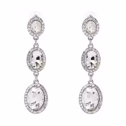 Danie Crystal Silver Earrings