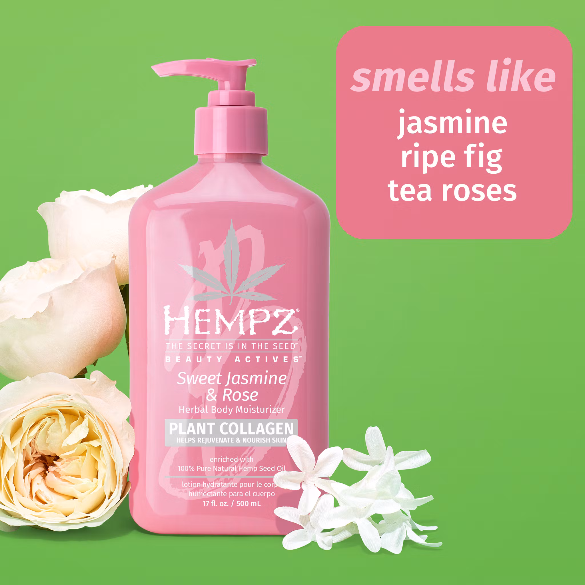 Hempz - Sweet Jasmine & Rose Herbal Body Moisturizer 500 ml