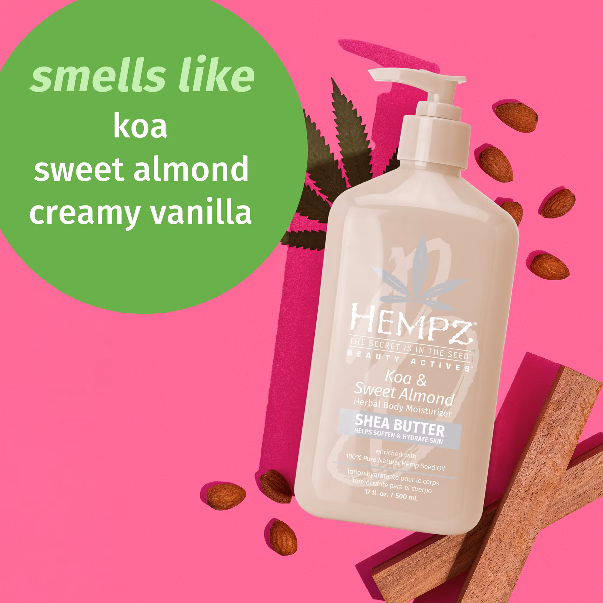 Hempz - Koa & Sweet Almond Herbal Body Moisturizer 500ml