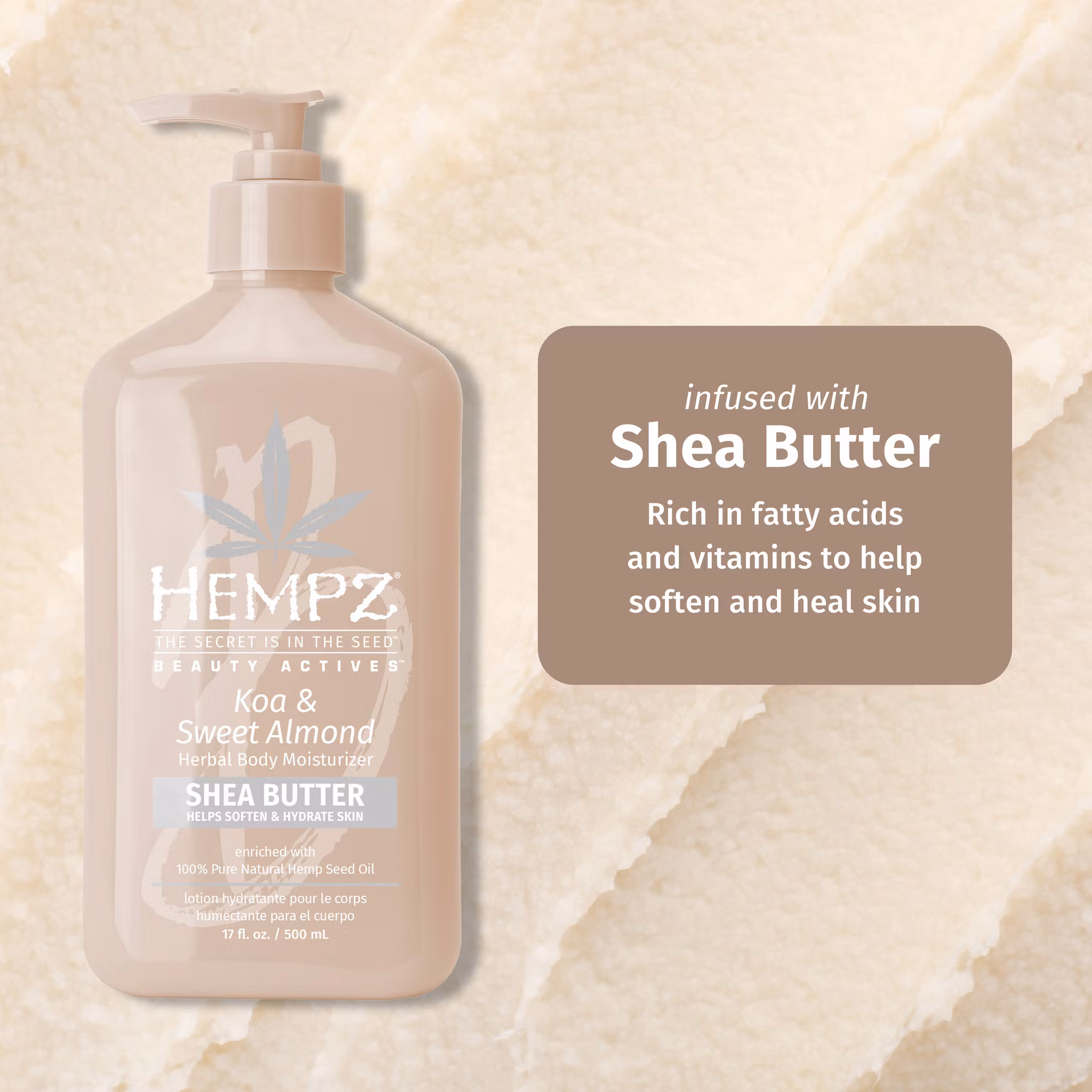 Hempz - Koa & Sweet Almond Herbal Body Moisturizer 500ml