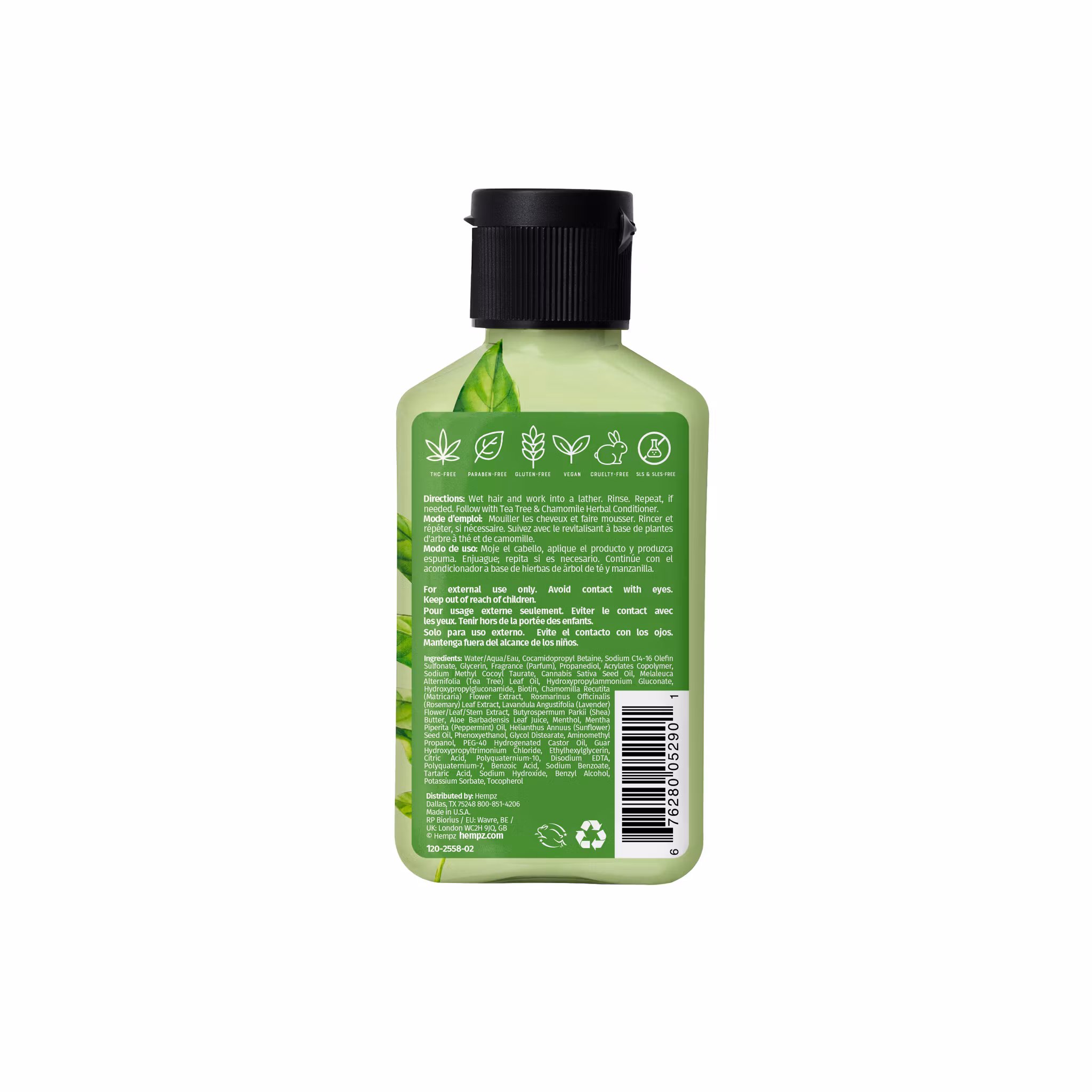 Mini Tea Tree & Chamomile Herbal Shampoo 2.25 fl.oz. / 66 ml