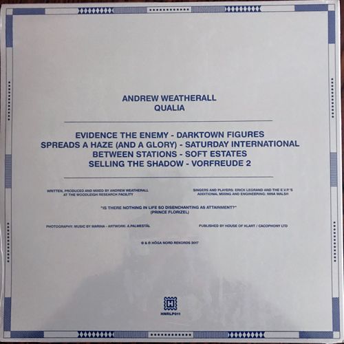 ANDREW WEATHERALL Qualia (Höga Nord - Sweden original) (SS) 2LP