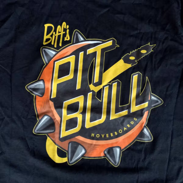 BACK TO THE FUTURE Biff's Pit bull Hoverboards (S) (USED) T-SHIRT