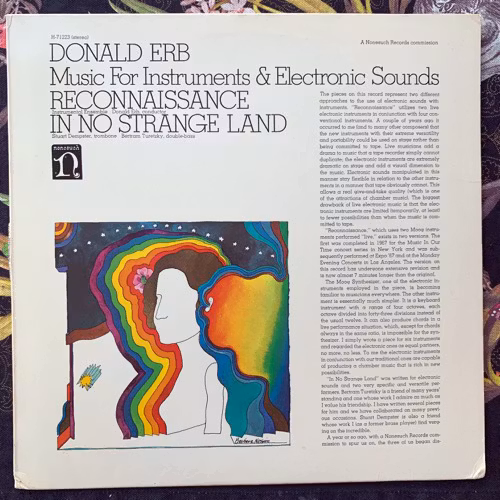 DONALD ERB Music For Instruments & Electronic Sounds (Nonesuch - USA original) (VG+) LP