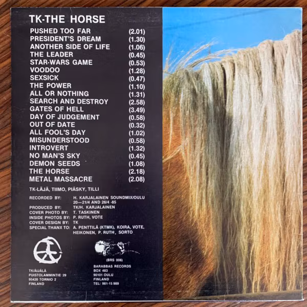 TERVEET KÄDET The Horse (Barabbas - Finland original) (VG+) LP
