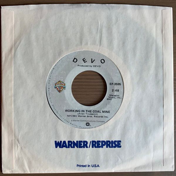 DEVO Working In The Coal Mine (Warner - USA original) (VG+/NM) 7"