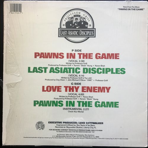 PROFESSOR GRIFF AND THE LAST ASIATIC DISCIPLES Pawns In The Game (Skywalker - USA original) (EX/VG) 12"