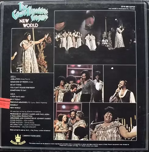 EDWIN HAWKINS SINGERS New World (Buddah - Europe original) (VG-/VG) LP