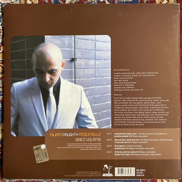 FILIPPO "NAUGHTY" MOSCATELLO Disco Volante (International Deejay Gigolo - Germany original) (VG+/NM) 2x12"