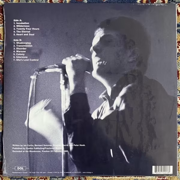 JOY DIVISION Preston, 28 February 1980 (DOL - Europe reissue) (SS) LP