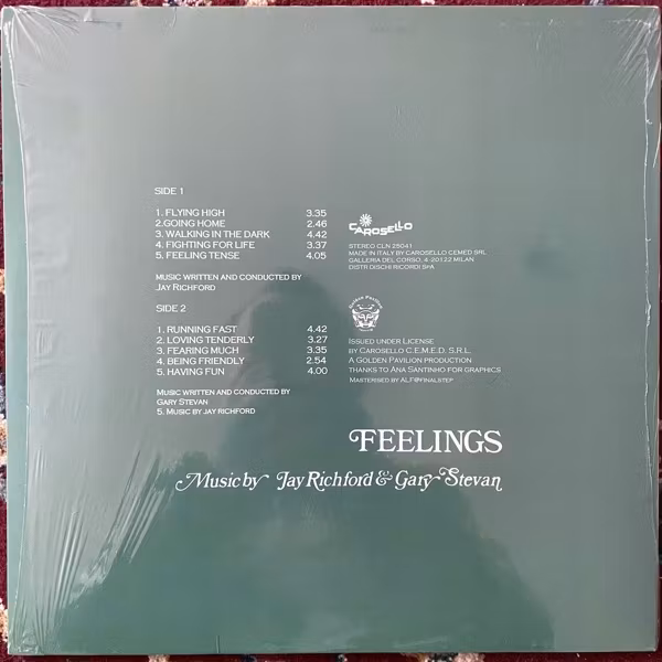 JAY RICHFORD & GARY STEVAN Feelings (Golden Pavilion Records - Portugal reissue) (NM/EX) LP