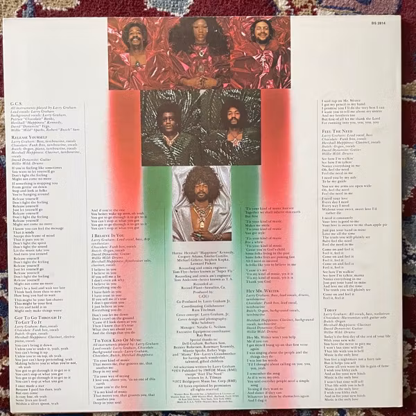 GRAHAM CENTRAL STATION Release Yourself (Warner - USA original) (VG+) LP