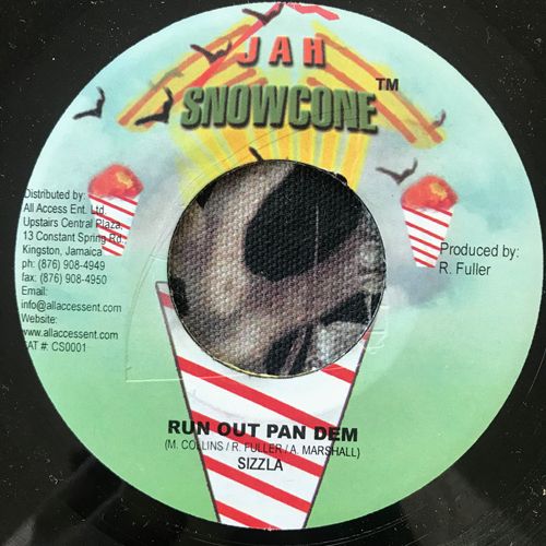 SIZZLA/TAMONE Run Out Pan Dem/Touch The Sky (Jah Snowcone - Jamaica original) (VG+) 7"