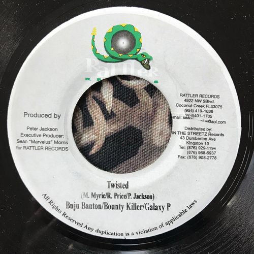 BUJU BANTON, BOUNTY KILLER, GALAXY P Twisted (Rattler - Jamaica original) (VG+) 7"