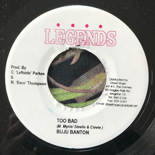 BUJU BANTON / COLLI C Too Bad/Look Good, Cook Good (Legends - Jamaica original) (VG+) 7"