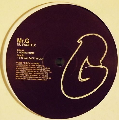 MR. G Nu Page E.P. (Phoenix G. - UK original) (VG+) 12"