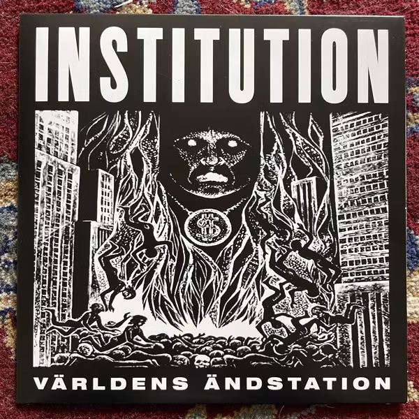 INSTITUTION Världens Ändstation (D-Takt & Råpunk - Sweden original) (NM/EX) 7"