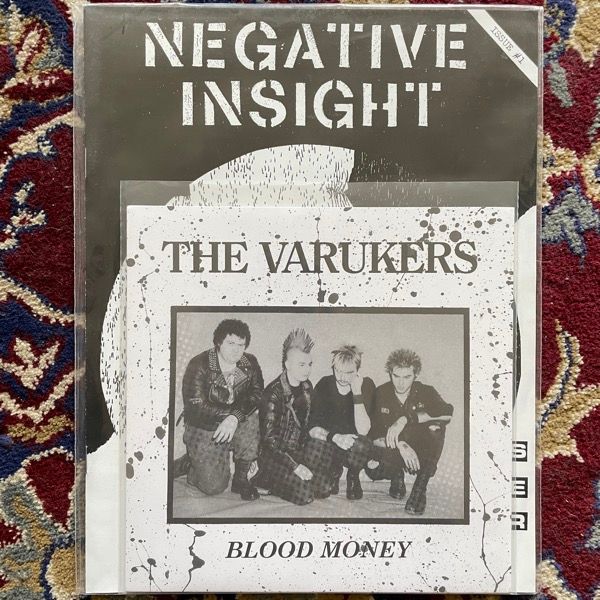 VARUKERS, the / NEGATIVE INSIGHT Blood Money (Negative Insight - USA reissue) (EX/NM) 7" + ZINE