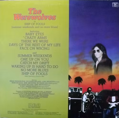 WEREWOLVES, the Ship Of Fools (Summer Weekends And No More Blues) (RCA - Canada original) (VG+) LP