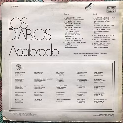 LOS DIABLOS Acalorado (Emidisc - Spain original) (VG/VG+) LP