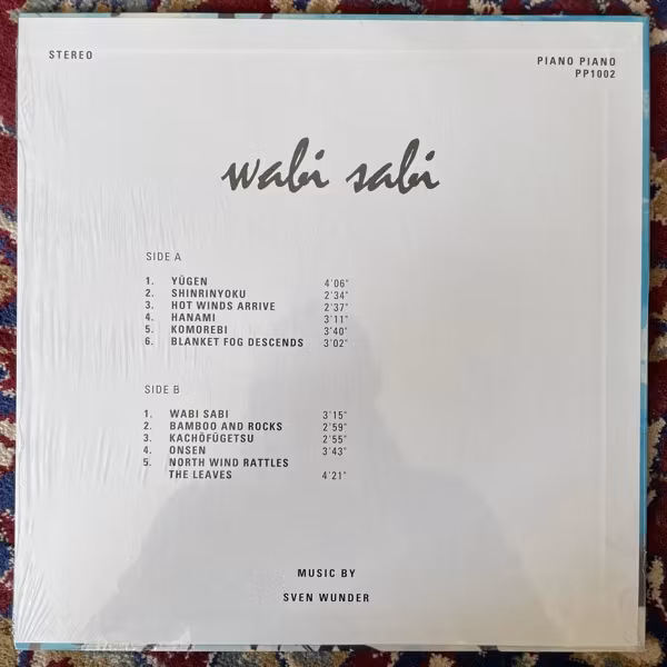 SVEN WUNDER Wabi Sabi (Piano Piano - Sweden original) (NM) LP