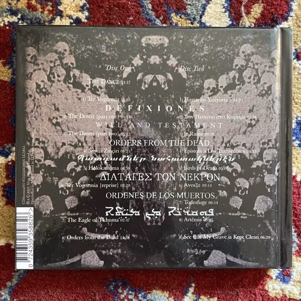 DIAMANDA GALÁS Defixiones - Will And Testament (Mute - UK original) (NM) 2CD