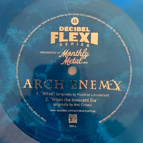 ARCH ENEMY Nitad (Decibel - USA original) (VG+) FLEXI 7"