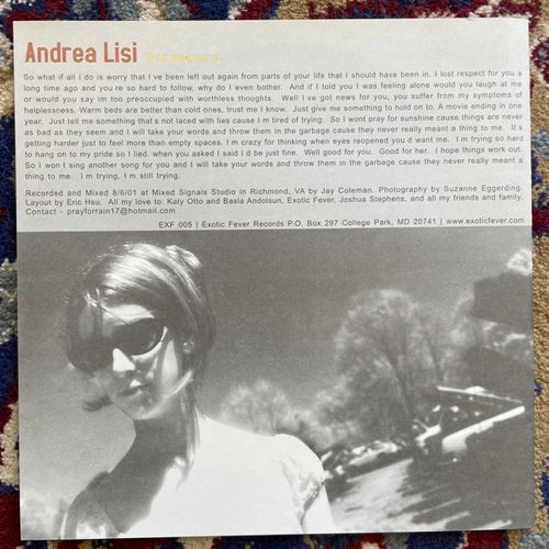 ANDREA LISI / HOMAGE TO CATALONIA Split (Exotic Fever - USA original) (EX) 7"