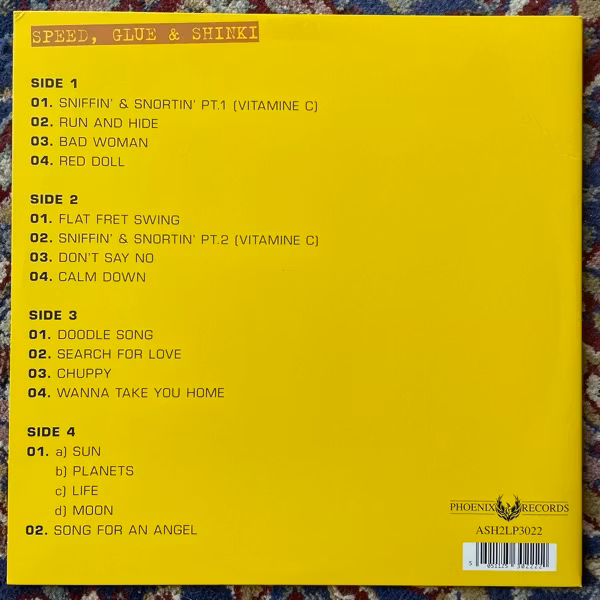 SPEED, GLUE & SHINKI Speed, Glue & Shinki (Phoenix - UK reissue) (EX) 2LP