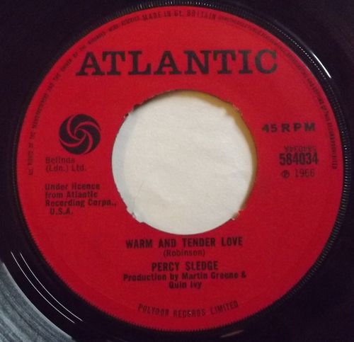 PERCY SLEDGE Warm And Tender Love (Atlantic - UK original) (VG-) 7"