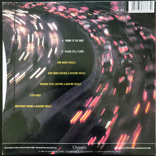 GHOST DANCE Down To The Wire (Chrysalis - UK original) (EX/VG+) 7"