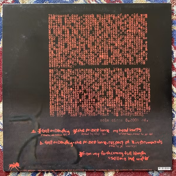 SOLE Salt On Everything (Anticon - UK original) (EX/VG+) 12" EP