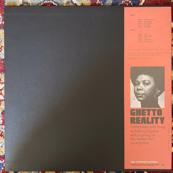 NANCY DUPREE WITH GROUP OF ROCHESTER, NY YOUNGSTERS Ghetto Reality (Mississippi - USA reissue) (NM/EX) LP