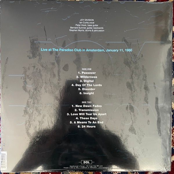 JOY DIVISION Live In Holland (DOL - Europe reissue) (SS) LP