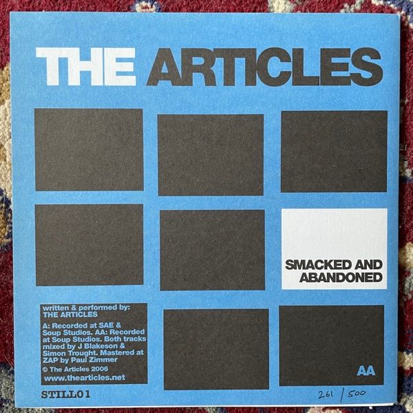 ARTICLES, the Monochrome Vigilante (Stillmania - UK original) (EX/VG+) 7"