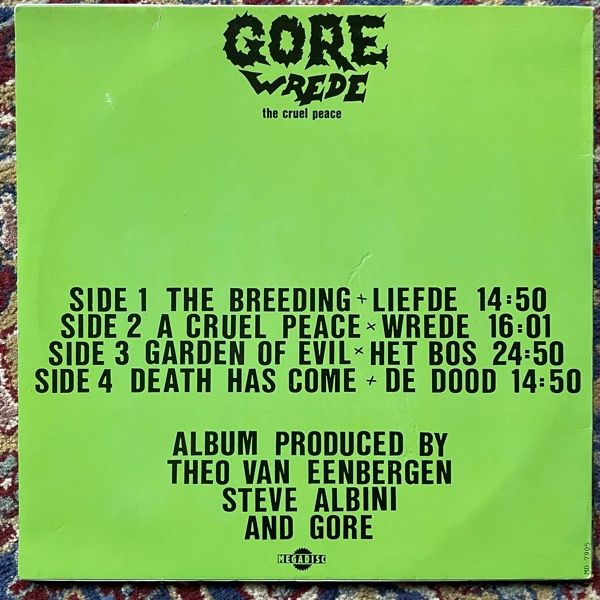 GORE Wrede - The Cruel Peace (Megadisc - Holland original) (VG/VG+) 2LP