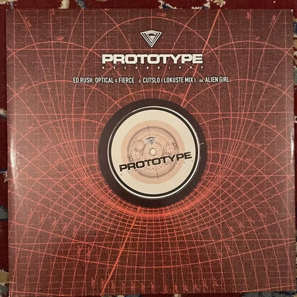 ED RUSH, OPTICAL & FIERCE Cutslo (Lokuste Mix) / Alien Girl (Prototype - UK original) (VG+) 12"