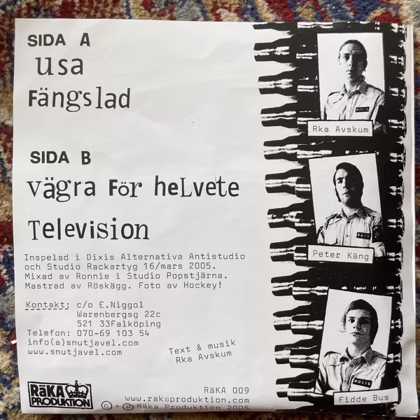 SNUTJÄVEL Dollar Och Dödsstraff (Räka - Sweden original) (VG+) TAPE