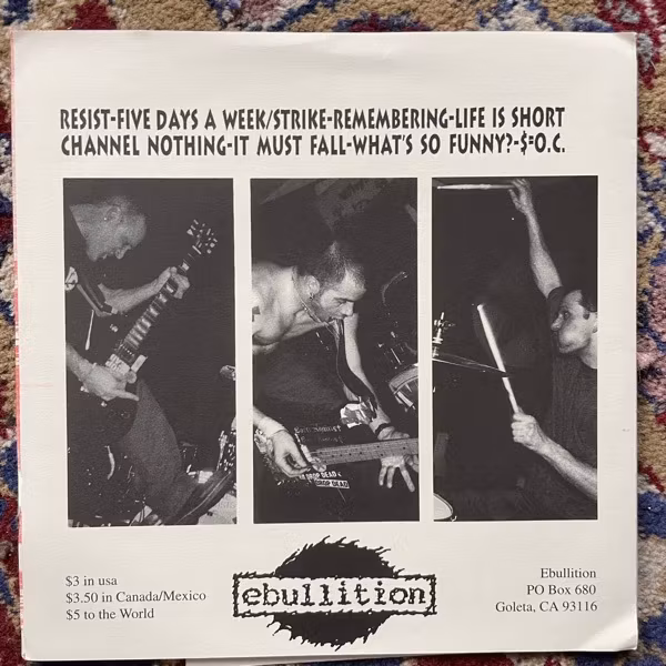 SEEIN' RED Marinus (Ebullition - USA original) (VG+/EX) 7"