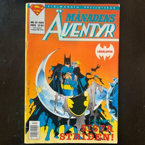 MÅNADENS AVENTYR #10 1988 Läderlappen (Batman)