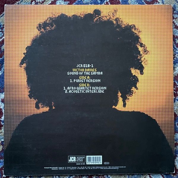 VICTOR DAVIES Sound Of The Samba (Jazzanova Compost Records (JCR) – Germany original) (VG+) 12"